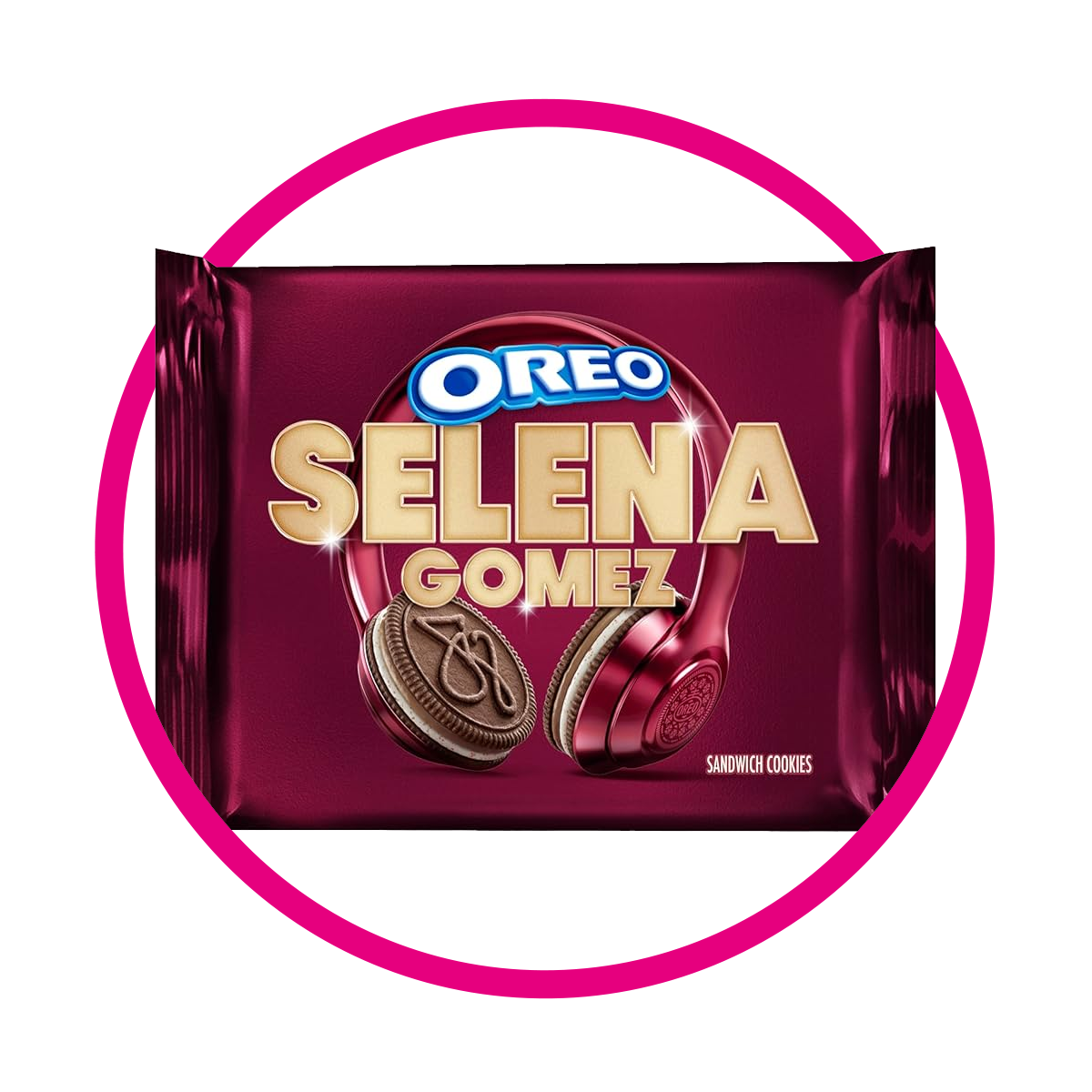 NABISCO OREO SELENA GOMEZ CINNAMON CREME COOKIE BOLSA 303GR&