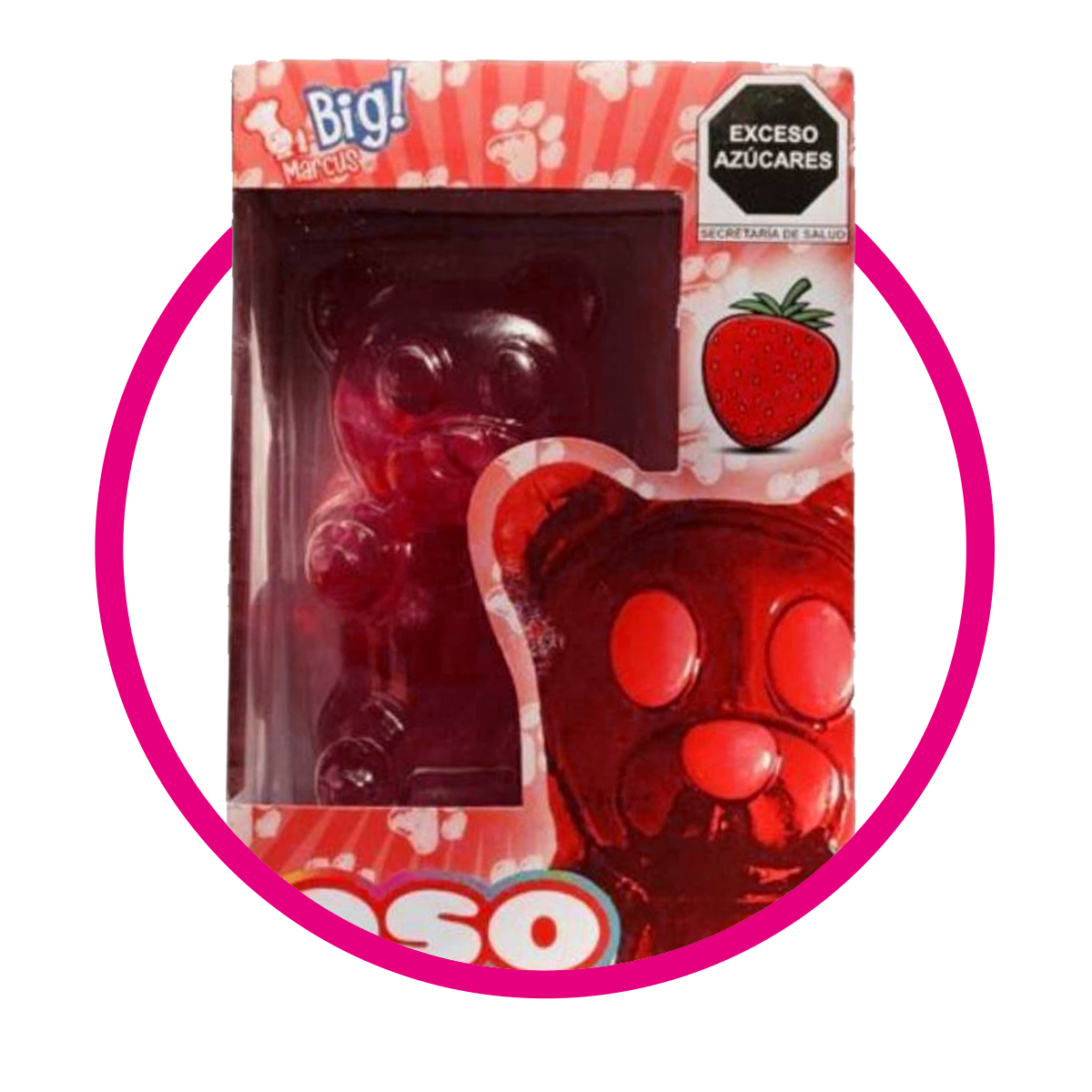 BIG MARCUS OSITO STRAWBERRY GUMMY CAJA 220G $%