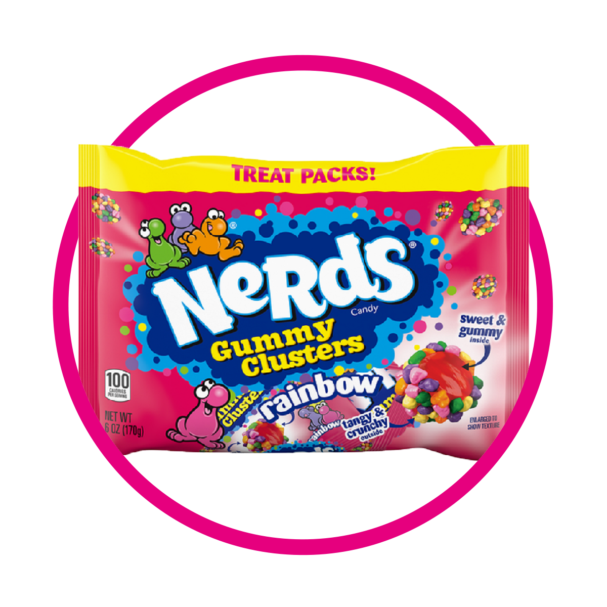 PAQUETE BOLSA NERDS GUMMY CLUSTERS BOLSA 170GR
