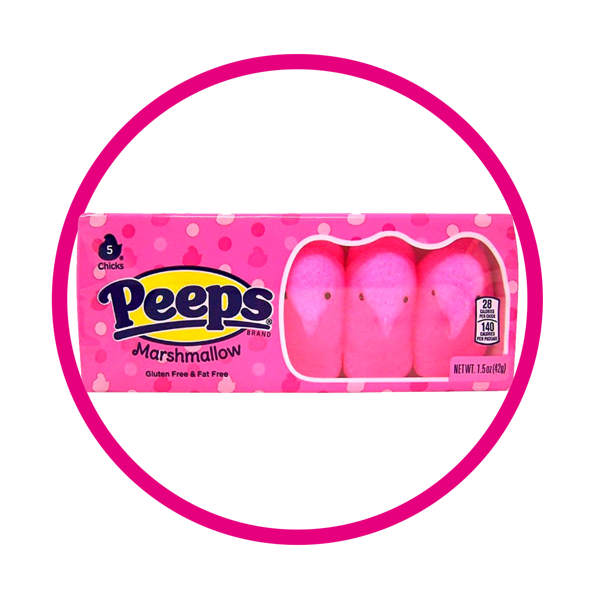 PEEPS PINK MARSHMELLOW CAJA 42GR $%M