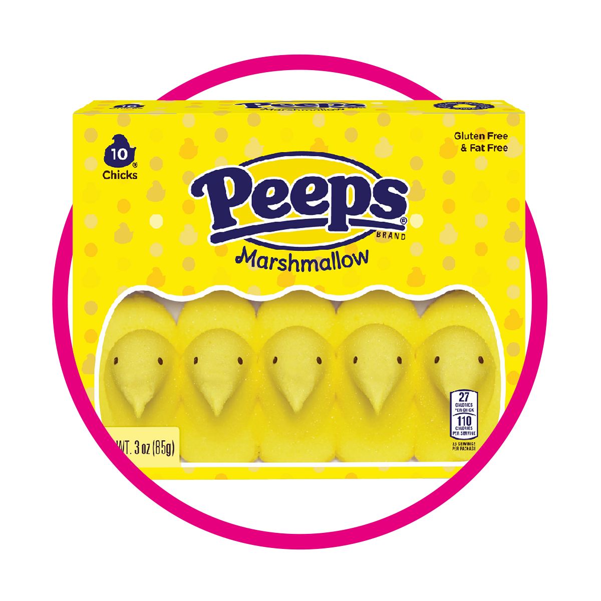 PEEPS YELLOW MARSHMELLOW CAJA 42GR $%M