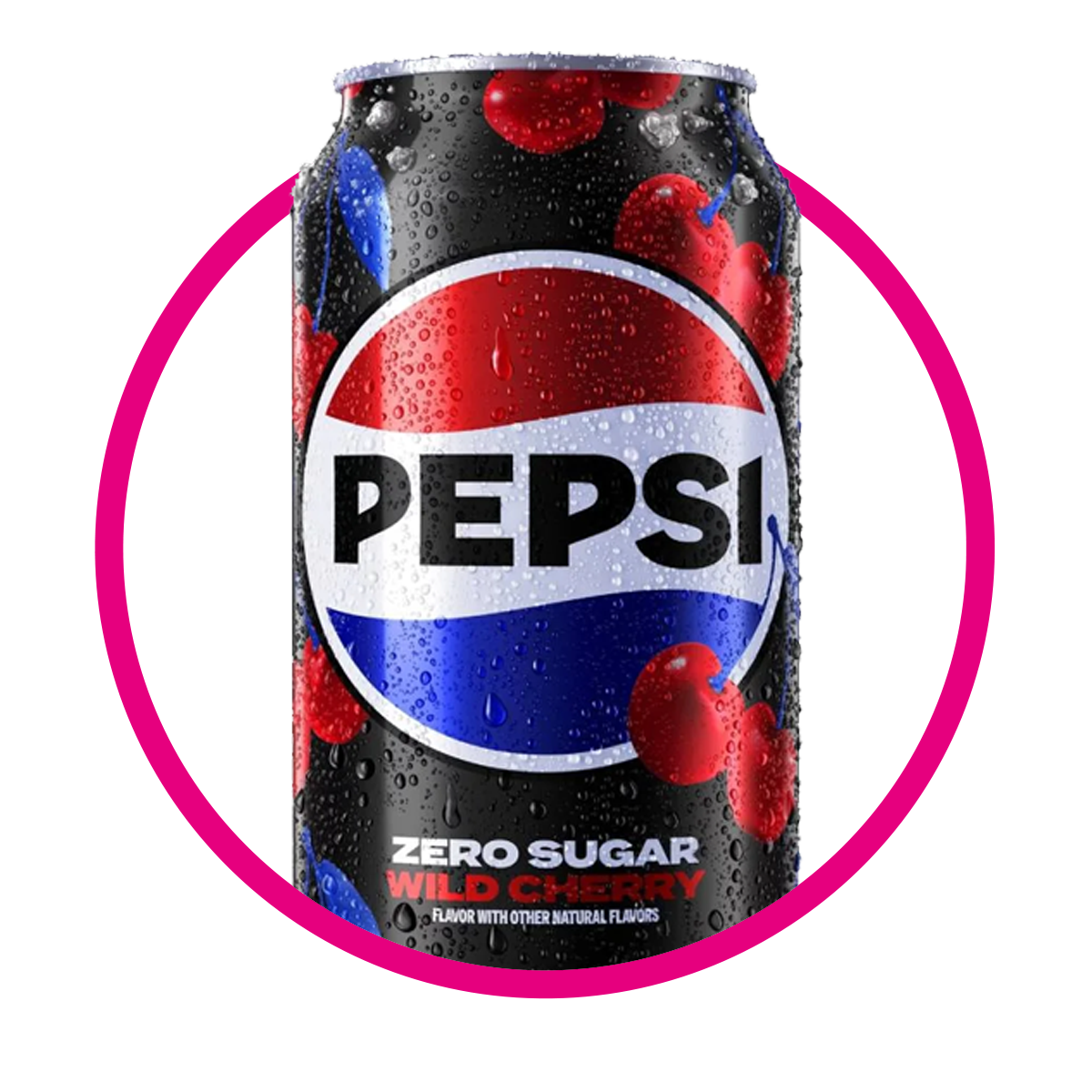 PEPSI WILD CHERRY ZERO SUGAR SODA LATA 355ML