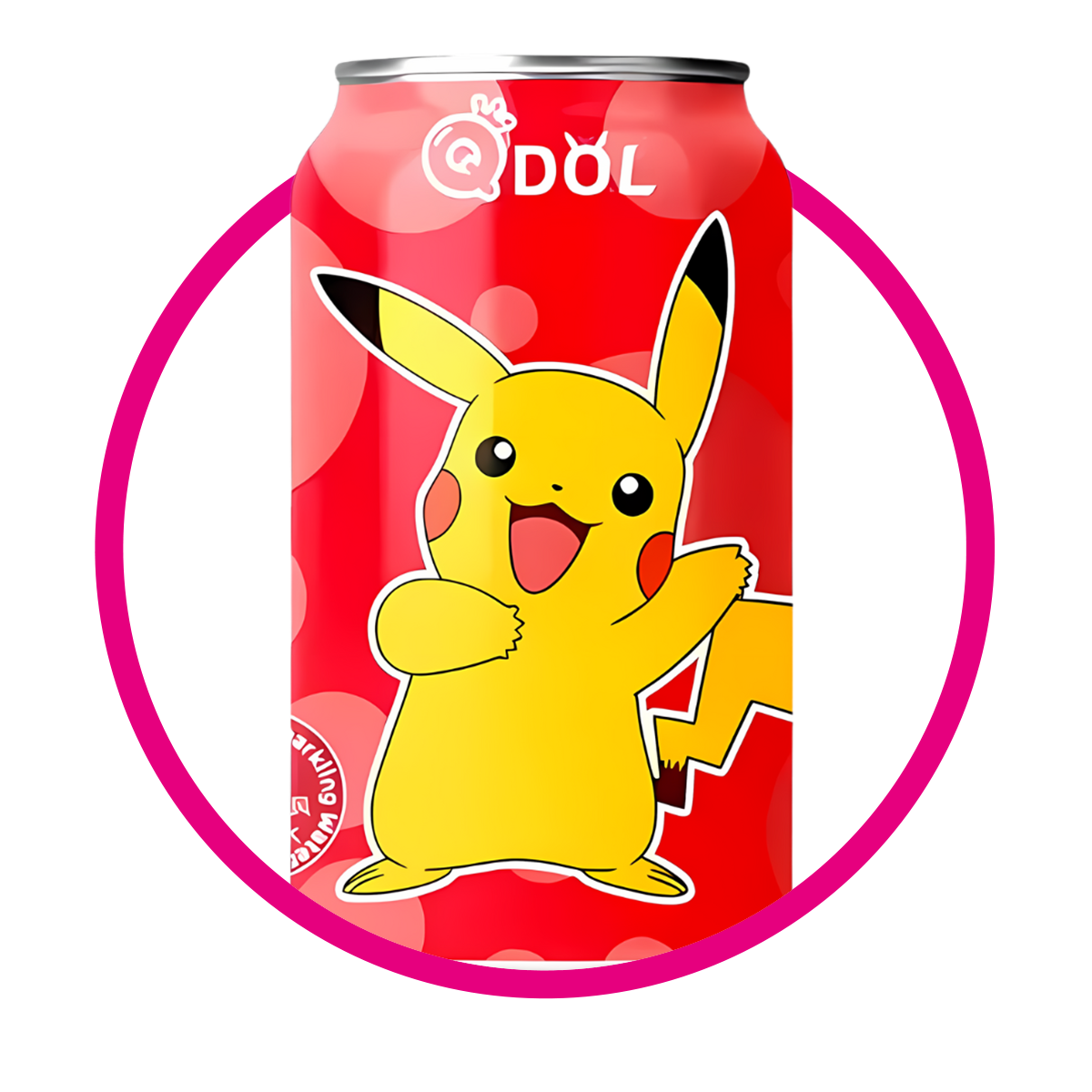 Q DOL PIKACHU SPARKLING STRAWBERRY WATER LATA 330 ML