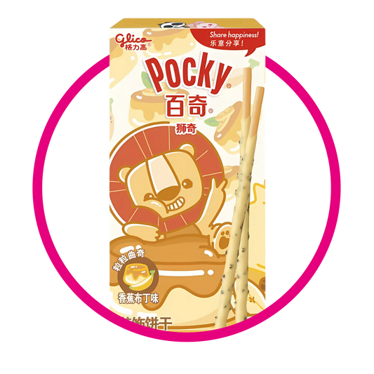 POCKY FLAN LEONCITO COOKIE CAJA 35GR
