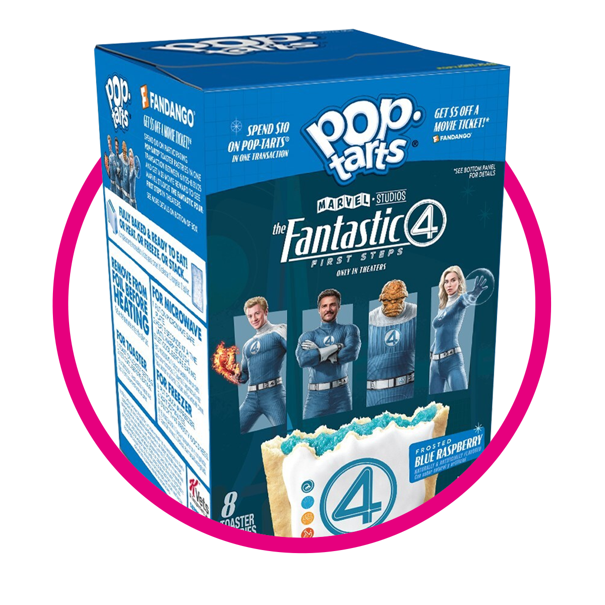 POP TARTS THE FANTASTIC 4 BLUE RASPBERRY COOKIE CAJA 384GR&