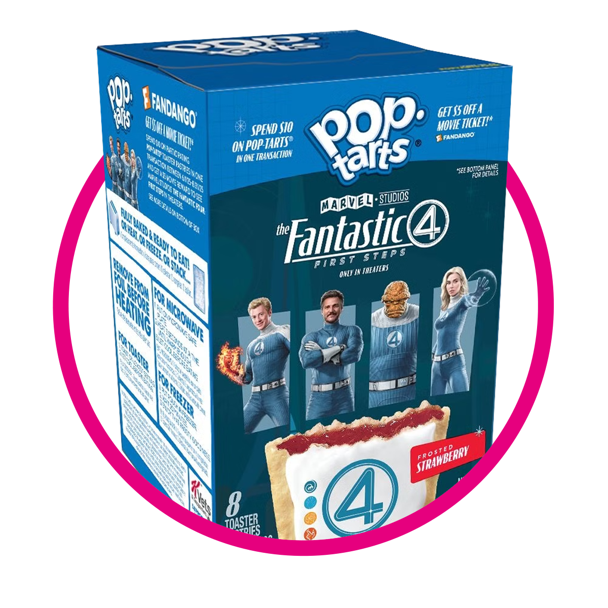 POP TARTS THE FANTASTIC 4 STRAWBERRY COOKIE CAJA 384GR&