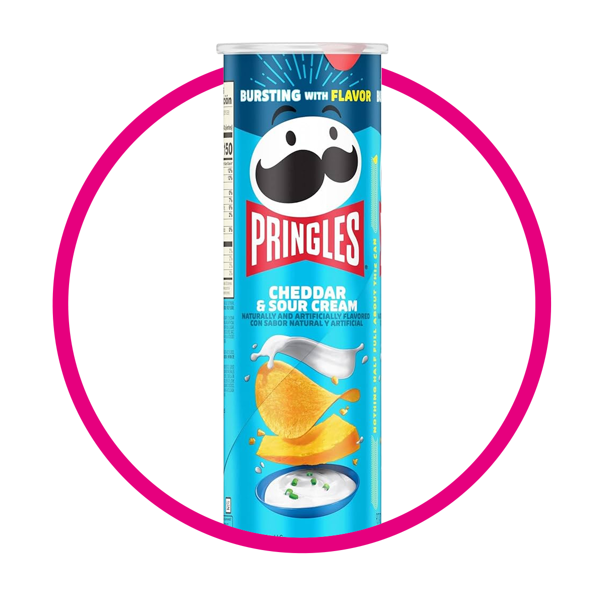 PRINGLES CHEDDAR AND CREAM SNACKS LATA 158GR $%M