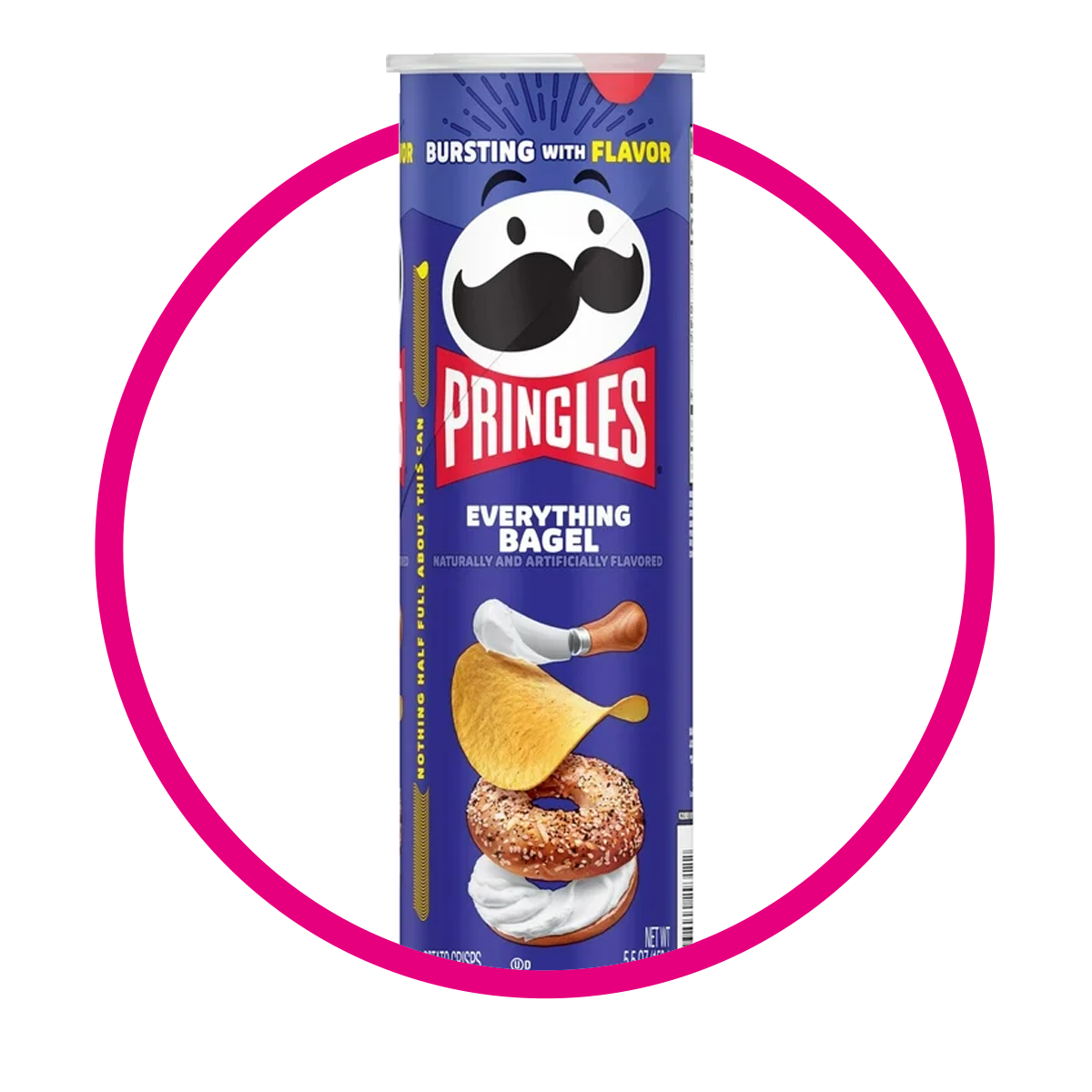 PRINGLES EVERYTHING BAGEL SNACKS LATA 158G $%M