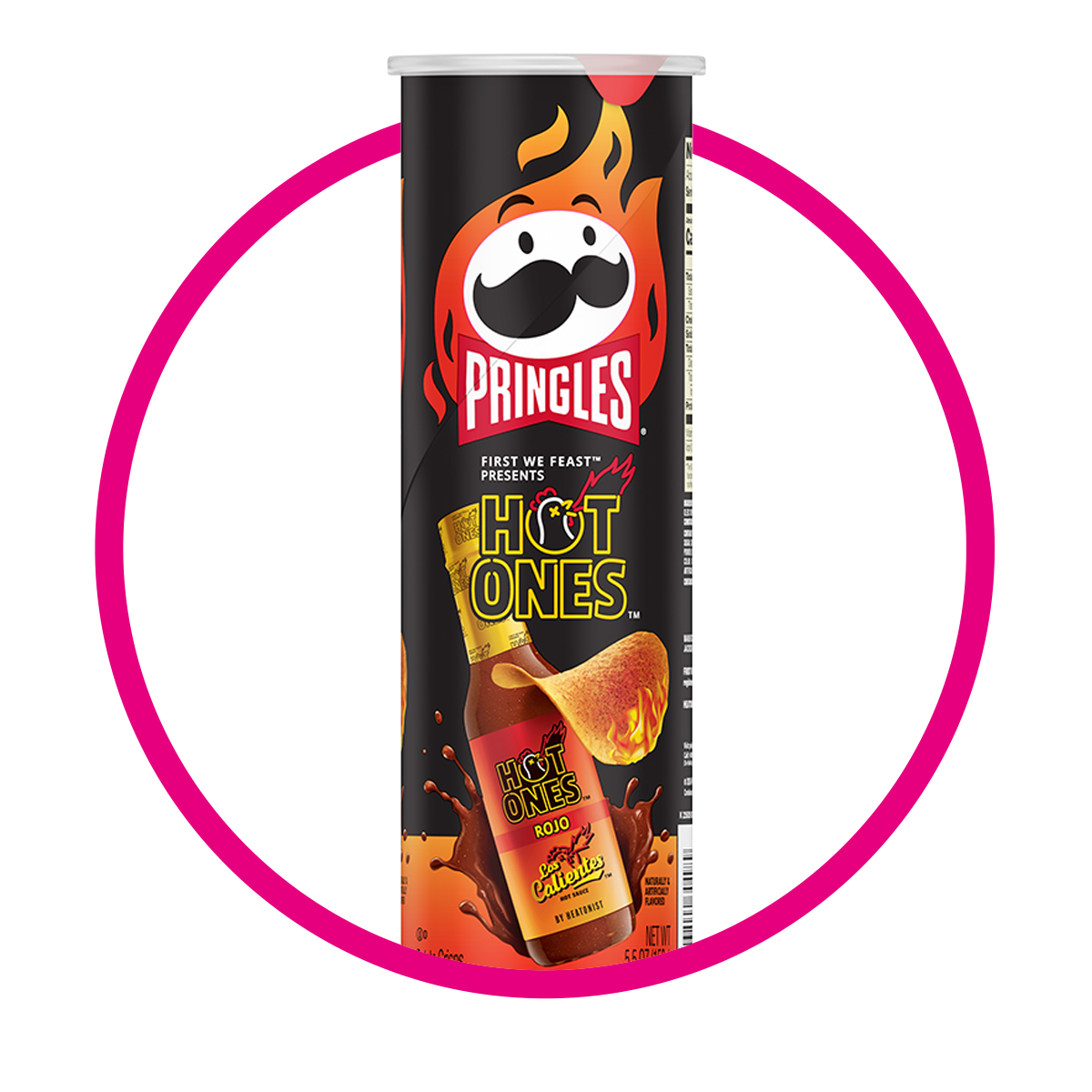 PRINGLES HOT ONES RED SAULCE SNACKS LATA 158GR $%M