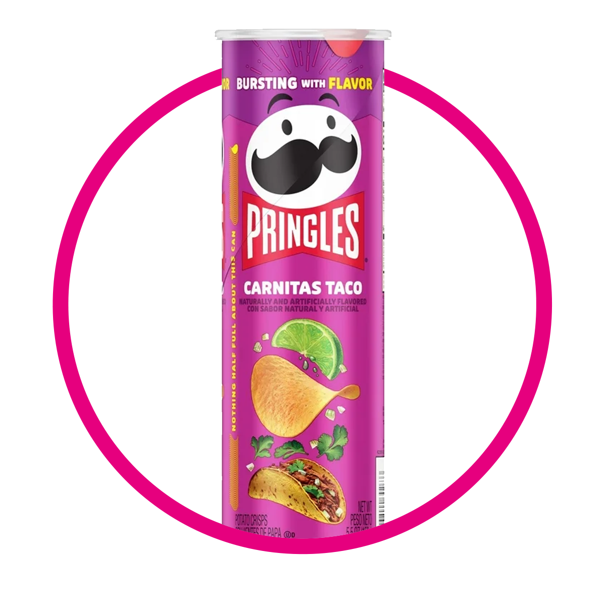PRINGLES TACO DE CARNITAS SNACKS LATA 158G $%M