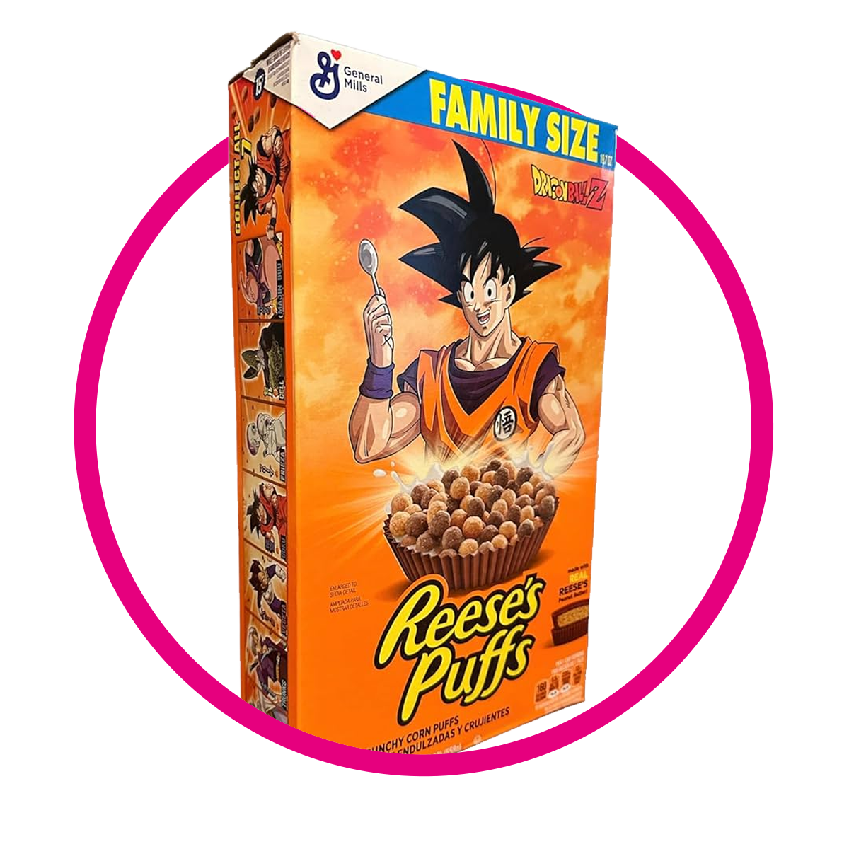 GENERAL MILLS REESES PUFFS DRAGON BALL CEREALS CAJA 558GR