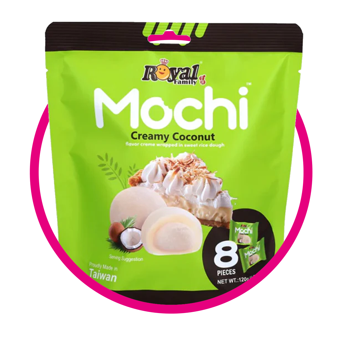 ROYAL MOCHI CREAMY COCONUT CUPCAKE BOLSA 120GR
