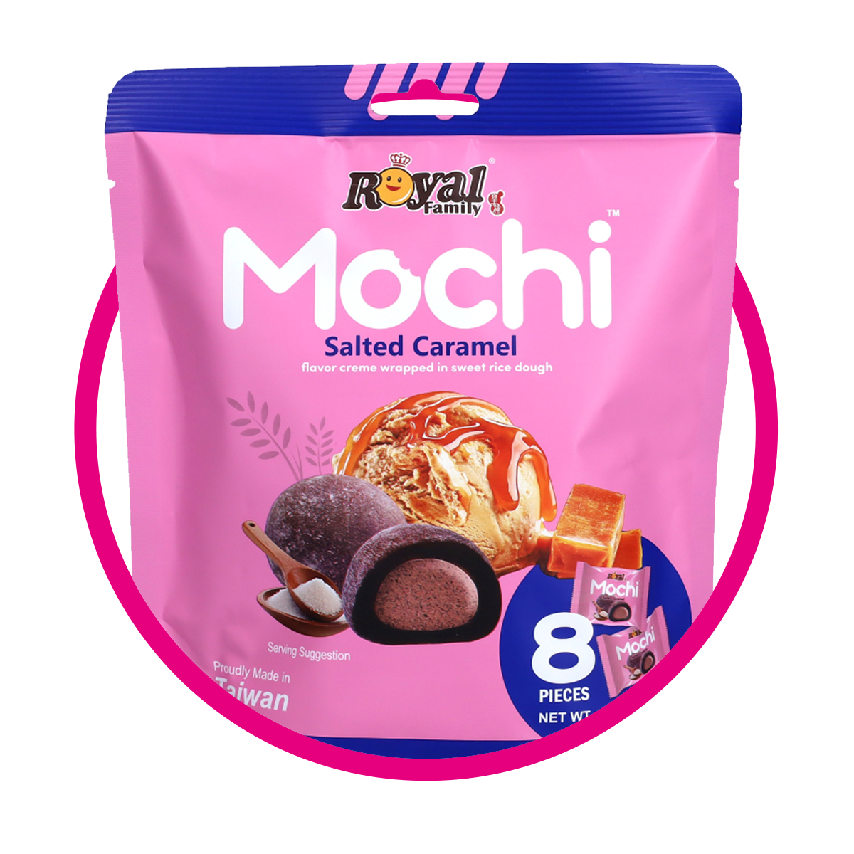 ROYAL MOCHI SALTED CARAMEL CUPCAKE BOLSA 120GR