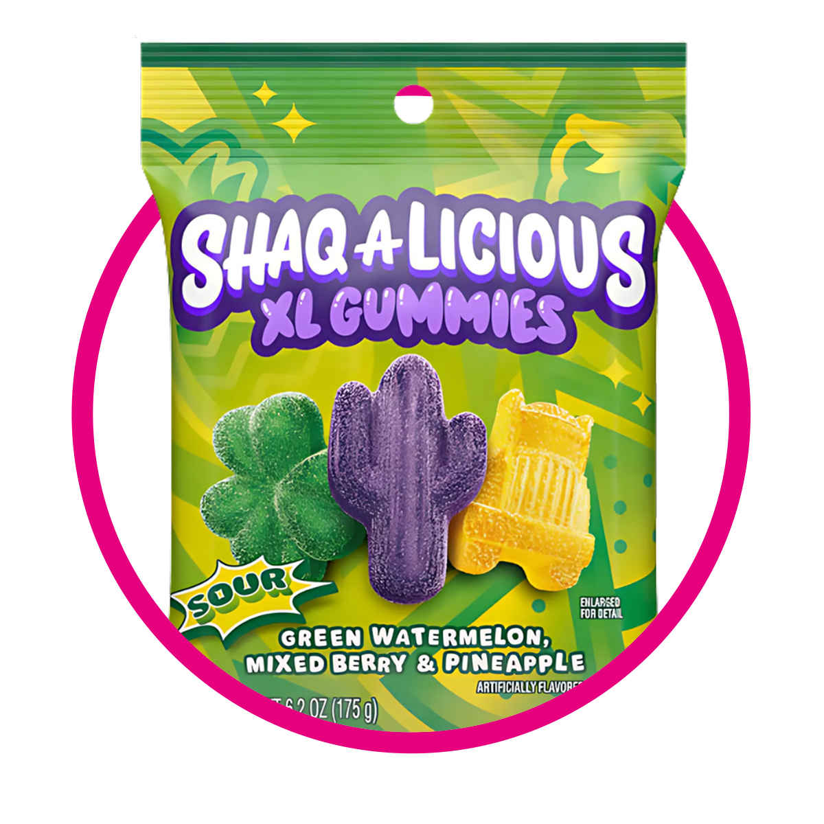 SHAQALICIOUS XL CACTUS GUMMY BOLSA 175G