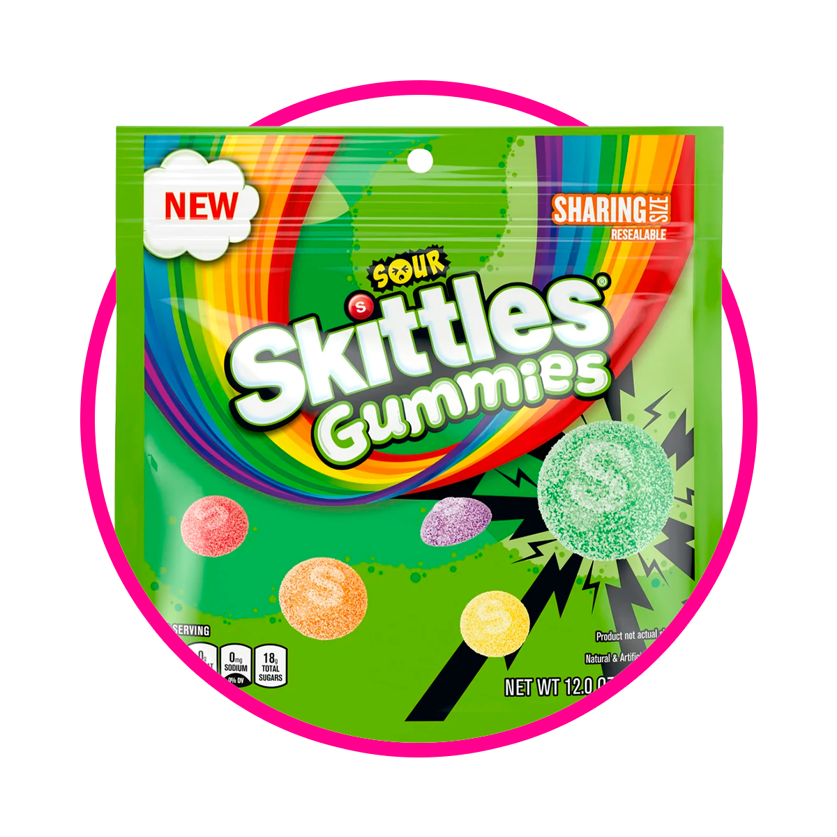 SKITTLES SOUR GUMMY BOLSA 340.2 GR