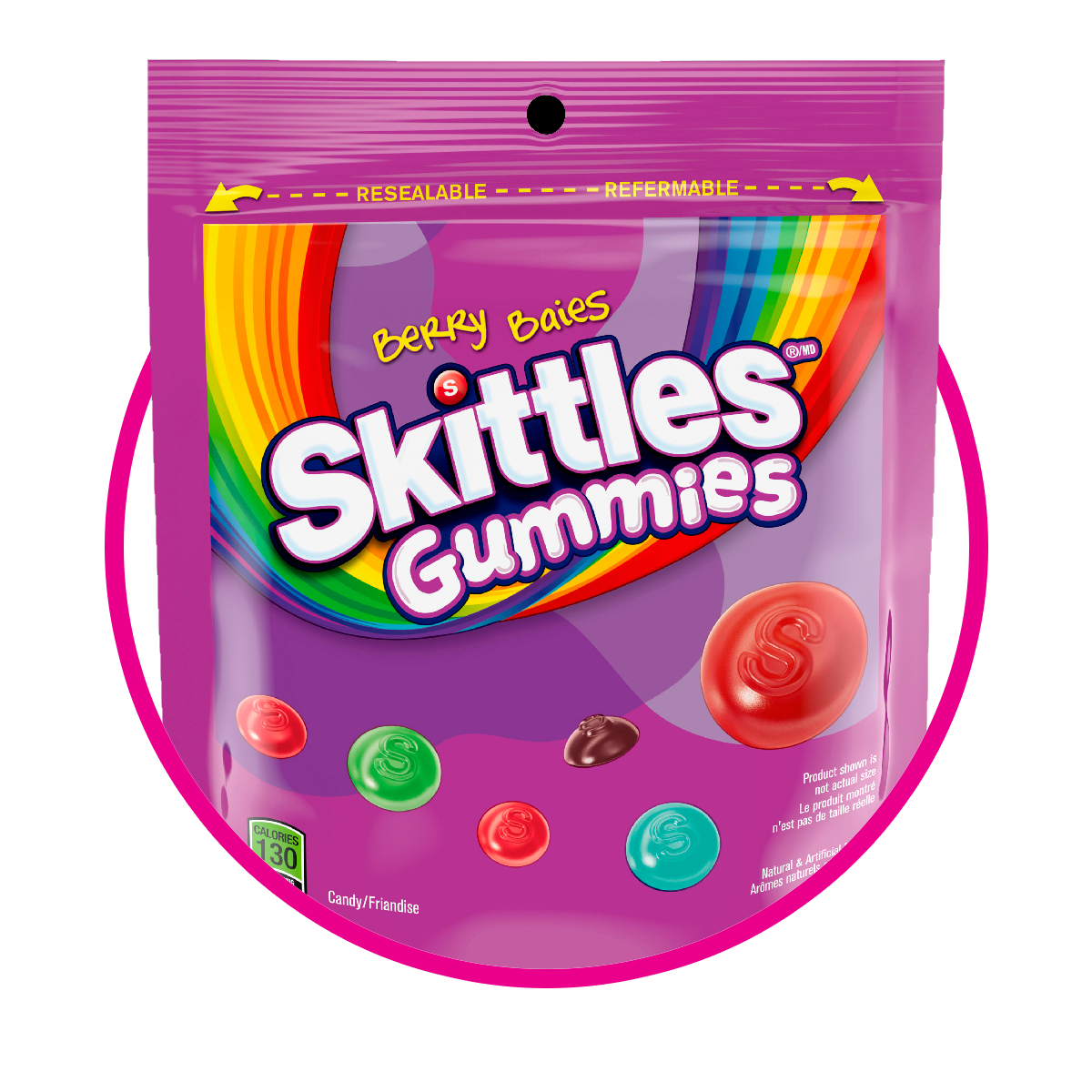 SKITTLES WILD BERRY GUMMY BOLSA 340.2GR