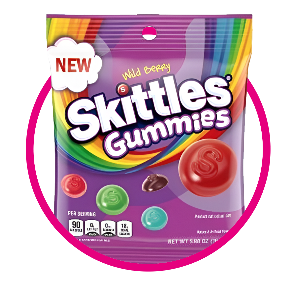 SKITTLES WILD BERRY GUMMY BOLSA 164.6GR