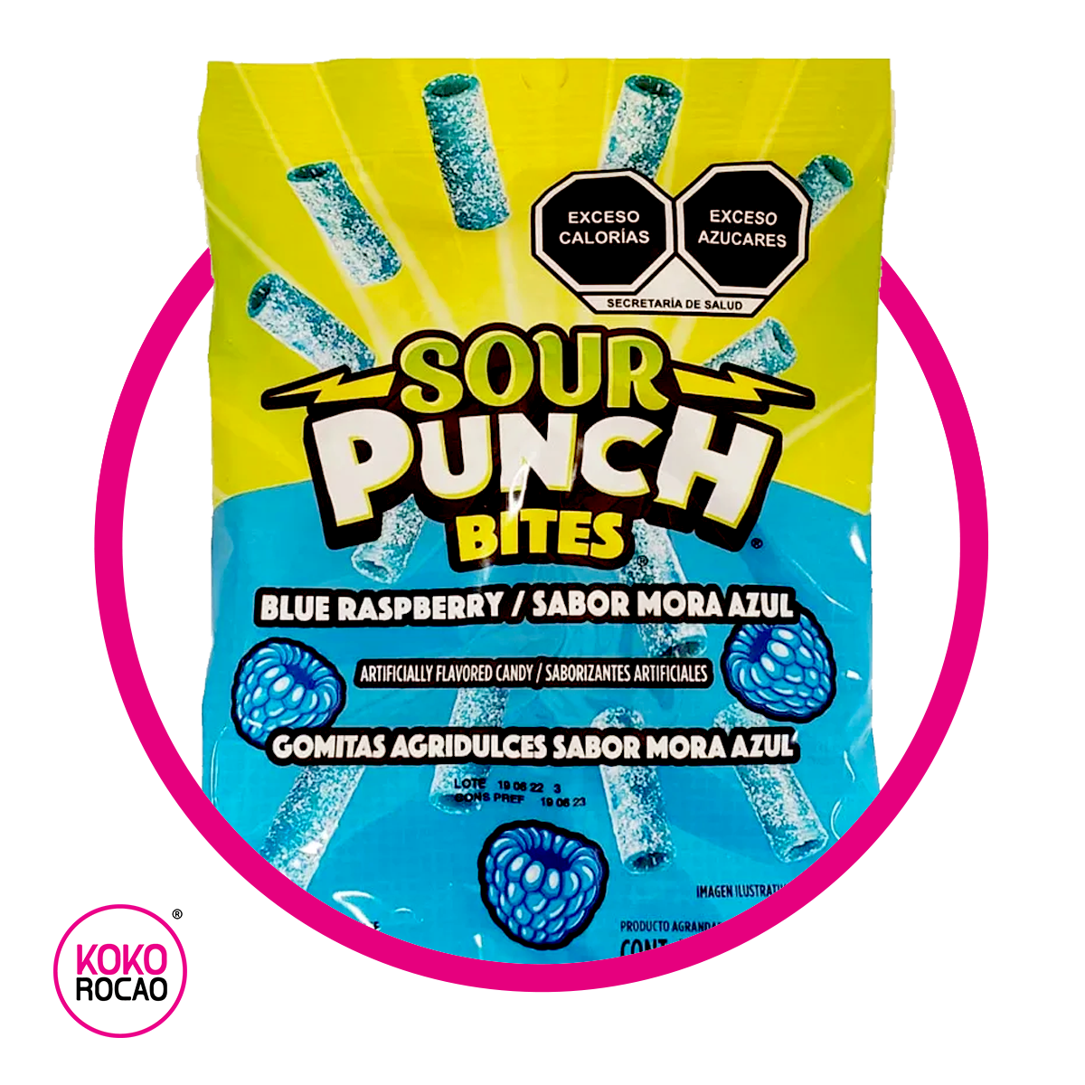 SOUR PUNCH BLUEBERRY GUMMY BOLSA 105G$