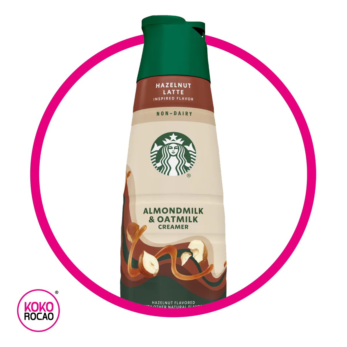 STARBUCKS CREAMER HAZELNUT LATTE ALMOND OATMILK BOTELLA 828ML&