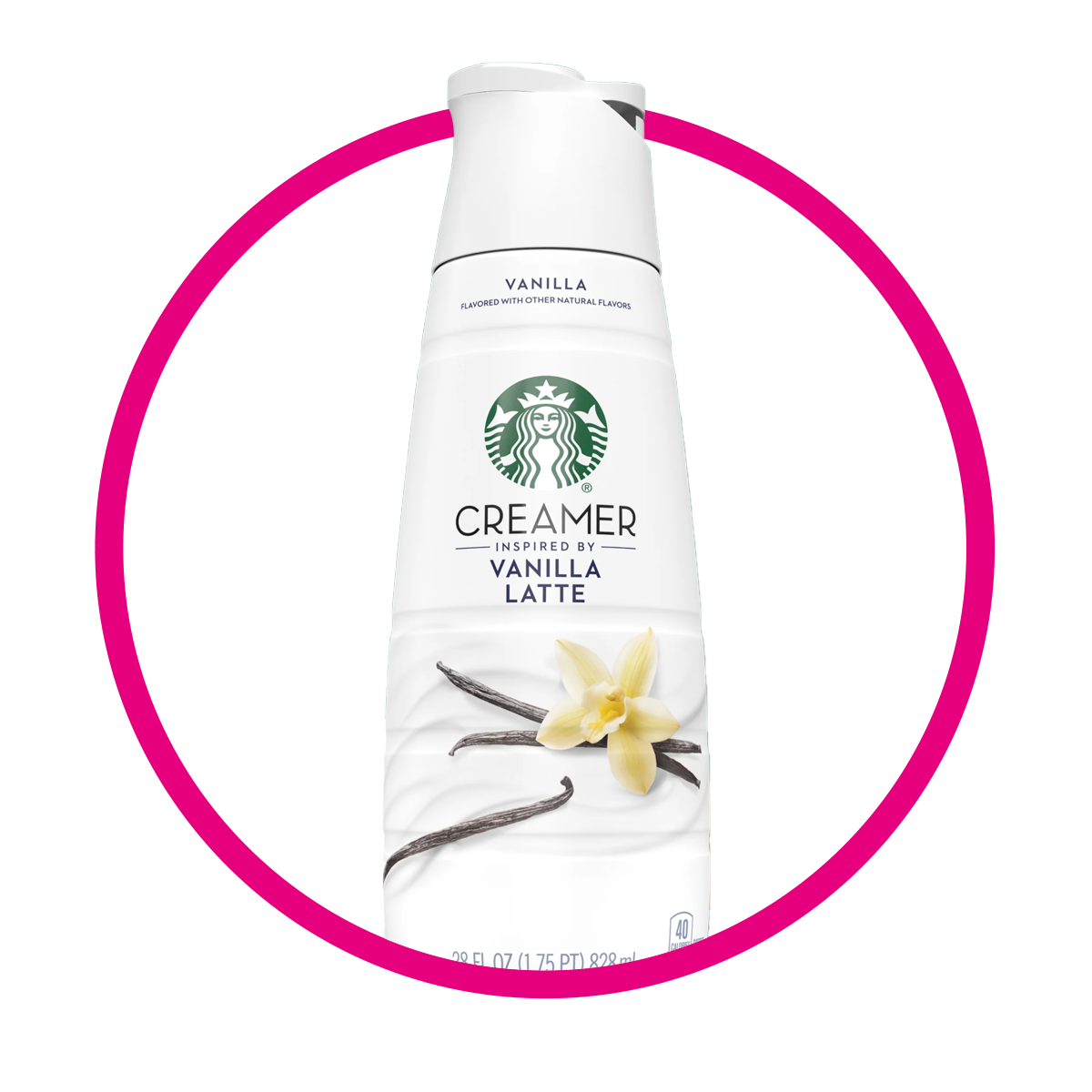 STARBUCKS CREAMER VANILLA LATTE BOTELLA 828 ML$