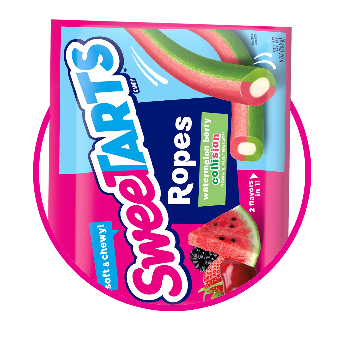 SWEETARTS ROPE COLLISION SOFT CANDY BOLSA 255G