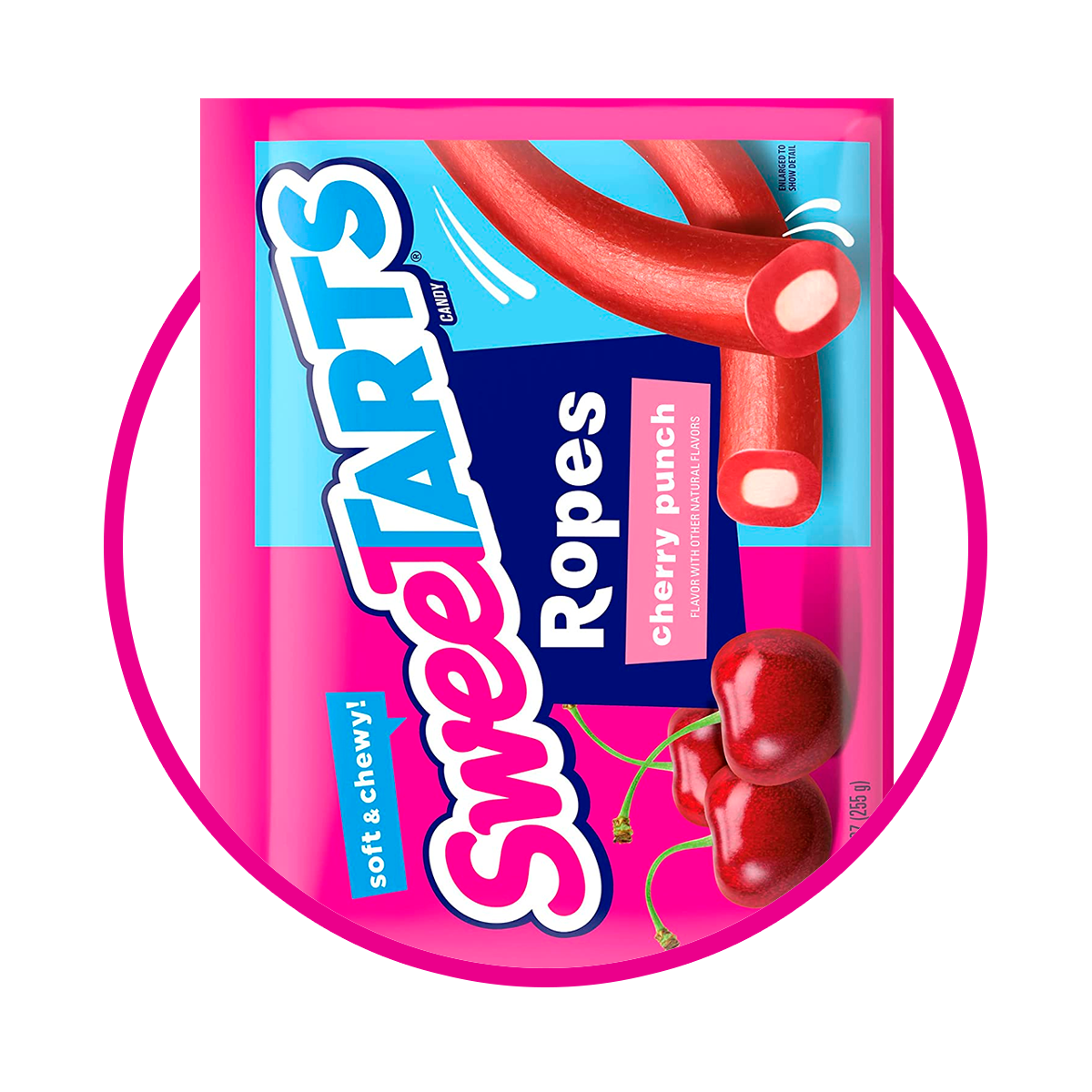 SWEETARTS ROPES CHERRY PUNCH SOFT CANDY BOLSA 255GR