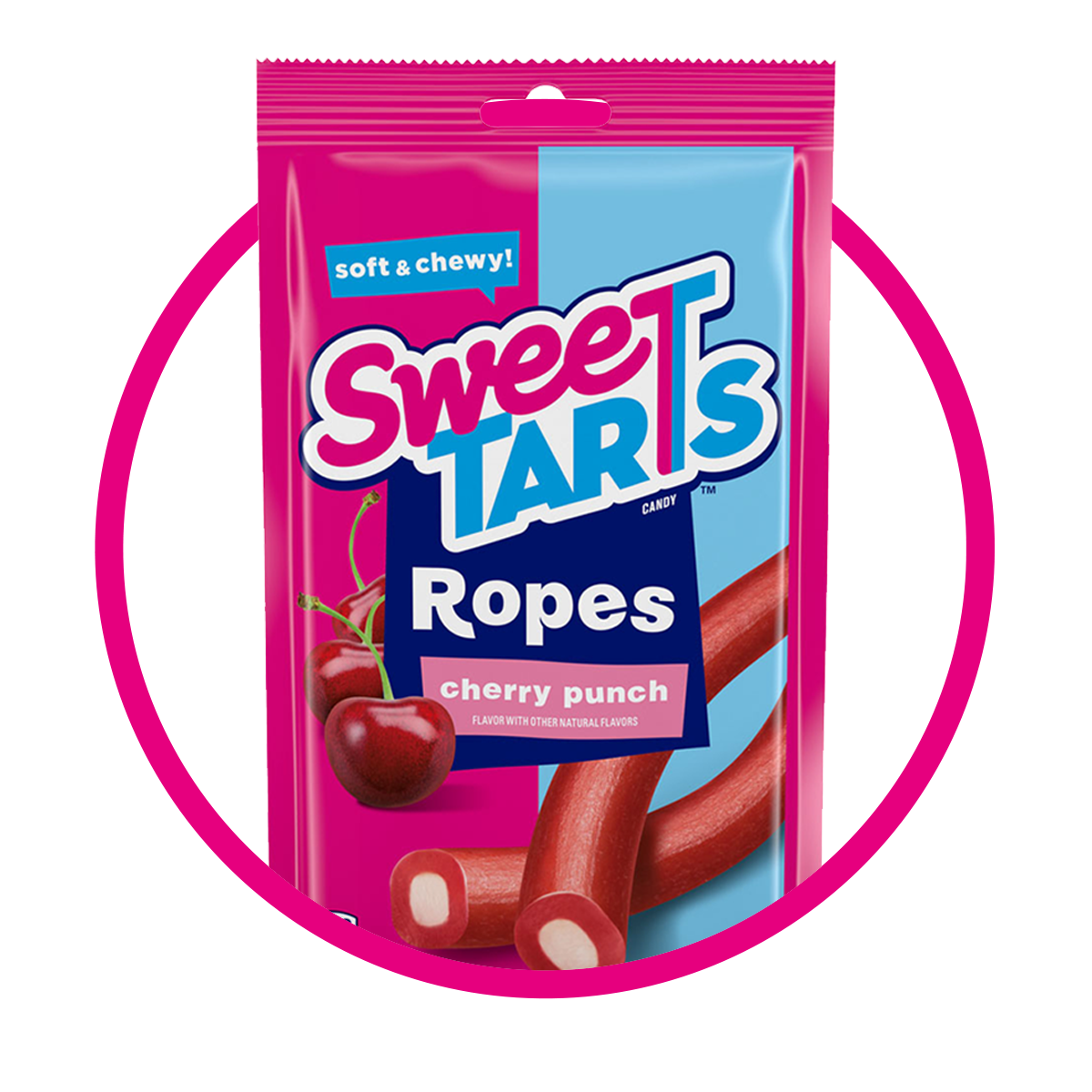 SWEETARTS ROPES CHERRY PUNCH SOFT CANDY BOLSA 85G