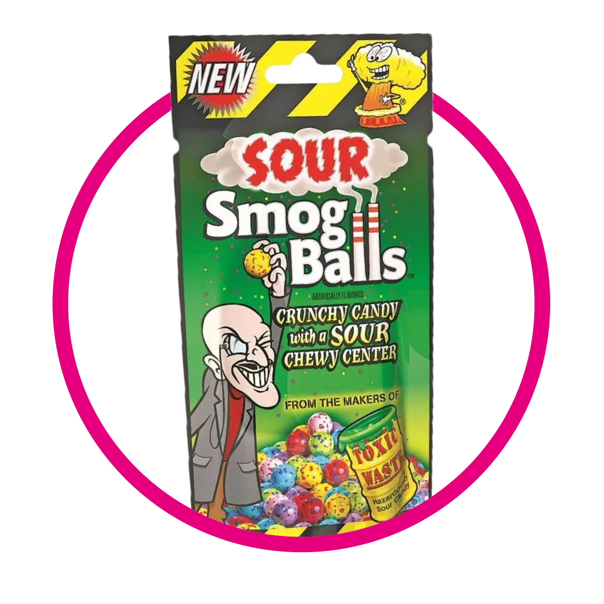 TOXIC WASTE SMOG BALLS HARD CANDY BOLSA 85G