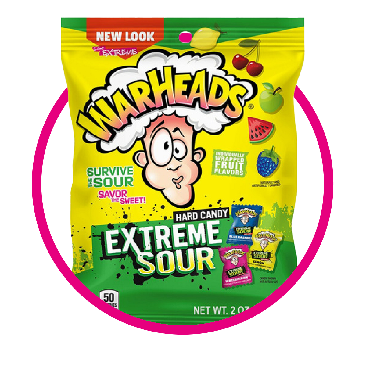 WARHEADS BATTLE OF THE FLAVORS HARD CANDY BOLSA 70GR
