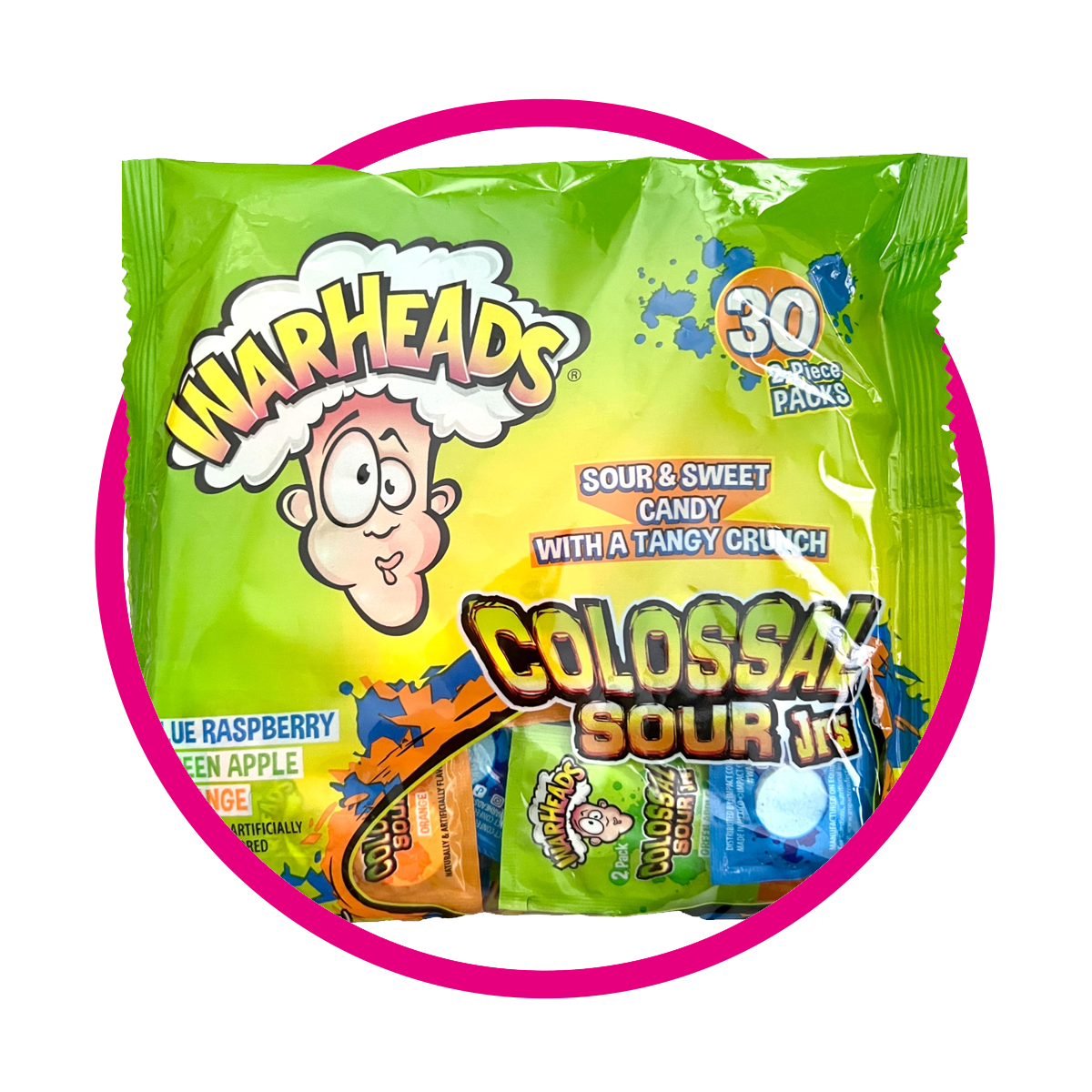 WARHEADS COLOSAL SOUR JRS HARD CANDY BOLSA 99G