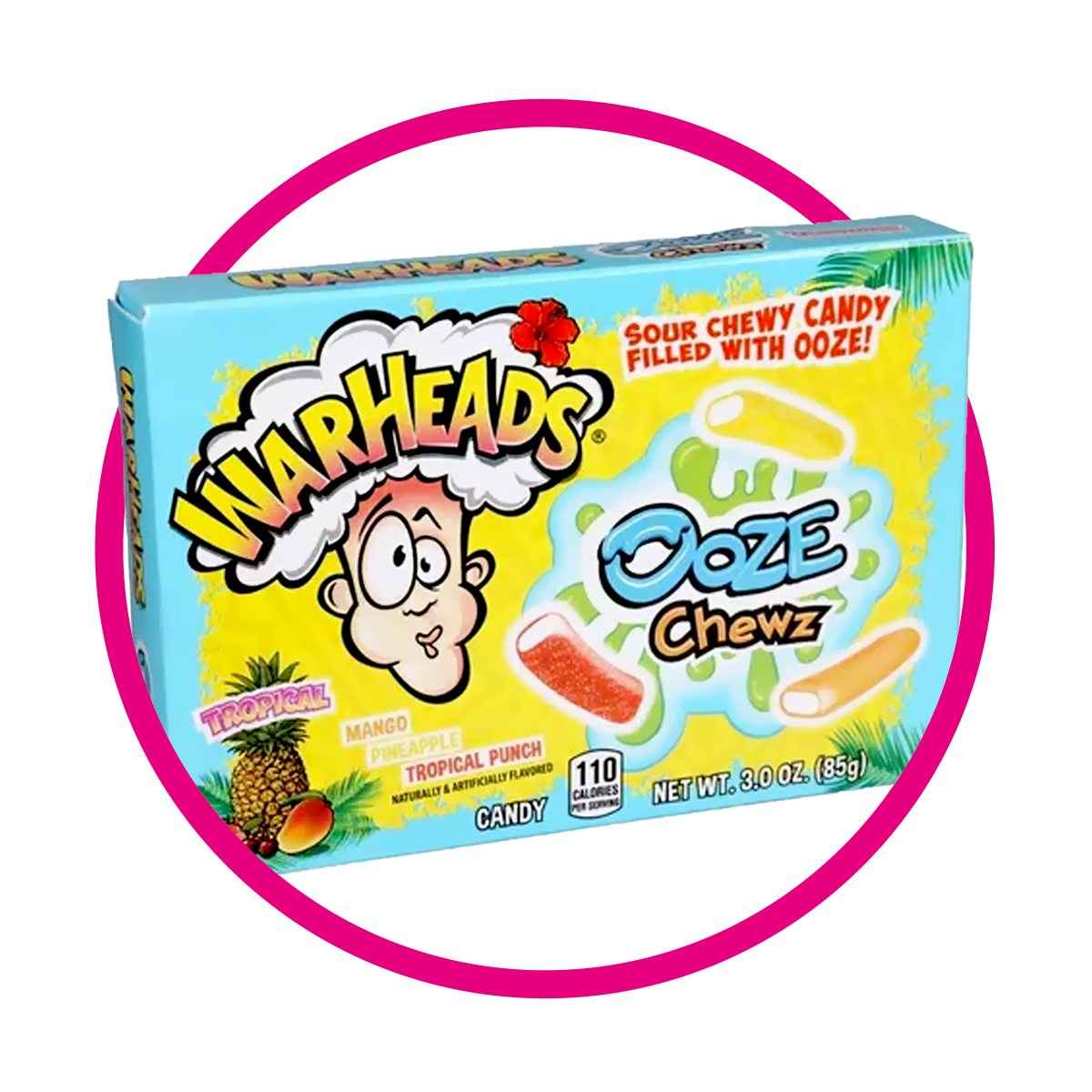WARHEADS OOZE TROPICAL SOFT CANDY CAJA 85 GR