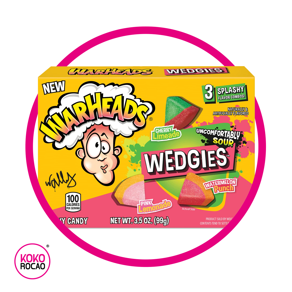 WARHEADS WEDGIES 3 SPLASHY GUMMY CAJA 99GR