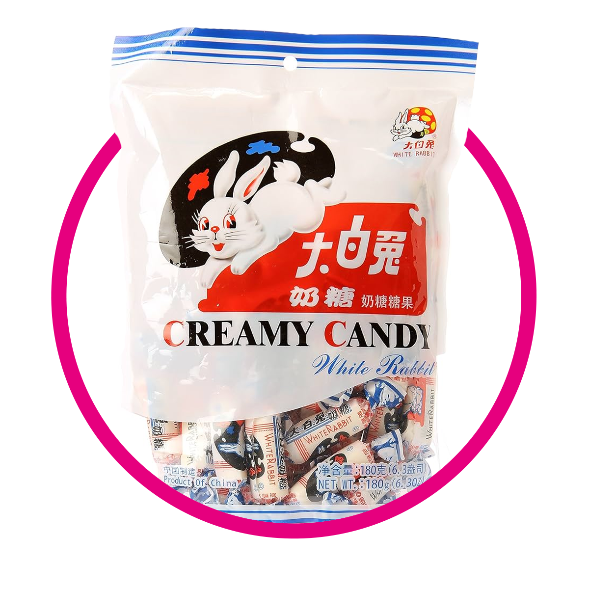 WHITE RABBIT CREAMY HARD CANDY BOLSA 114GR