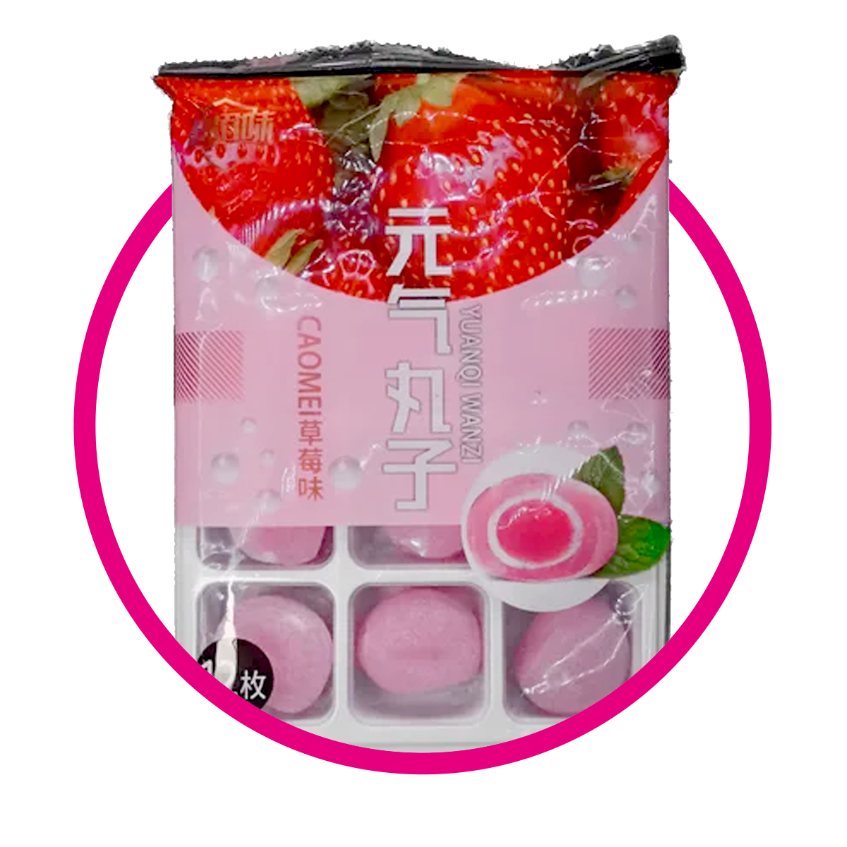 YUANQI WANZI MOCHI PREMIUM STRAWBERRY CUPCAKE BOLSA 180 GR$%M