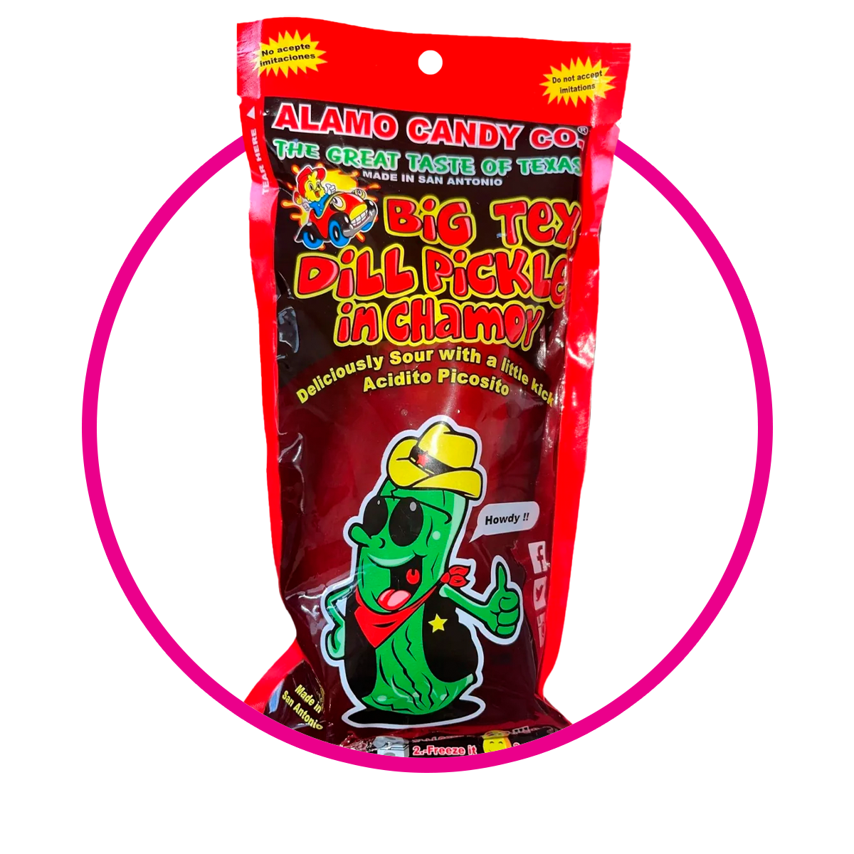 ALAMO CANDY BIG TEX CHAMOY PRESERVES BOLSA 140G