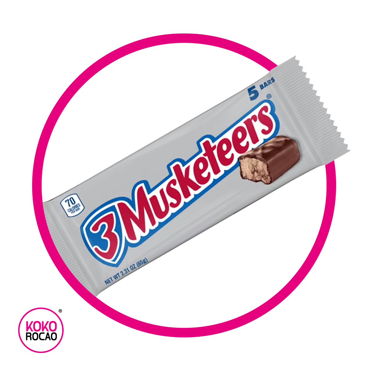 3 MUSTEKETEERS 5 BARS CHOCOLATE BOLSA 65GR