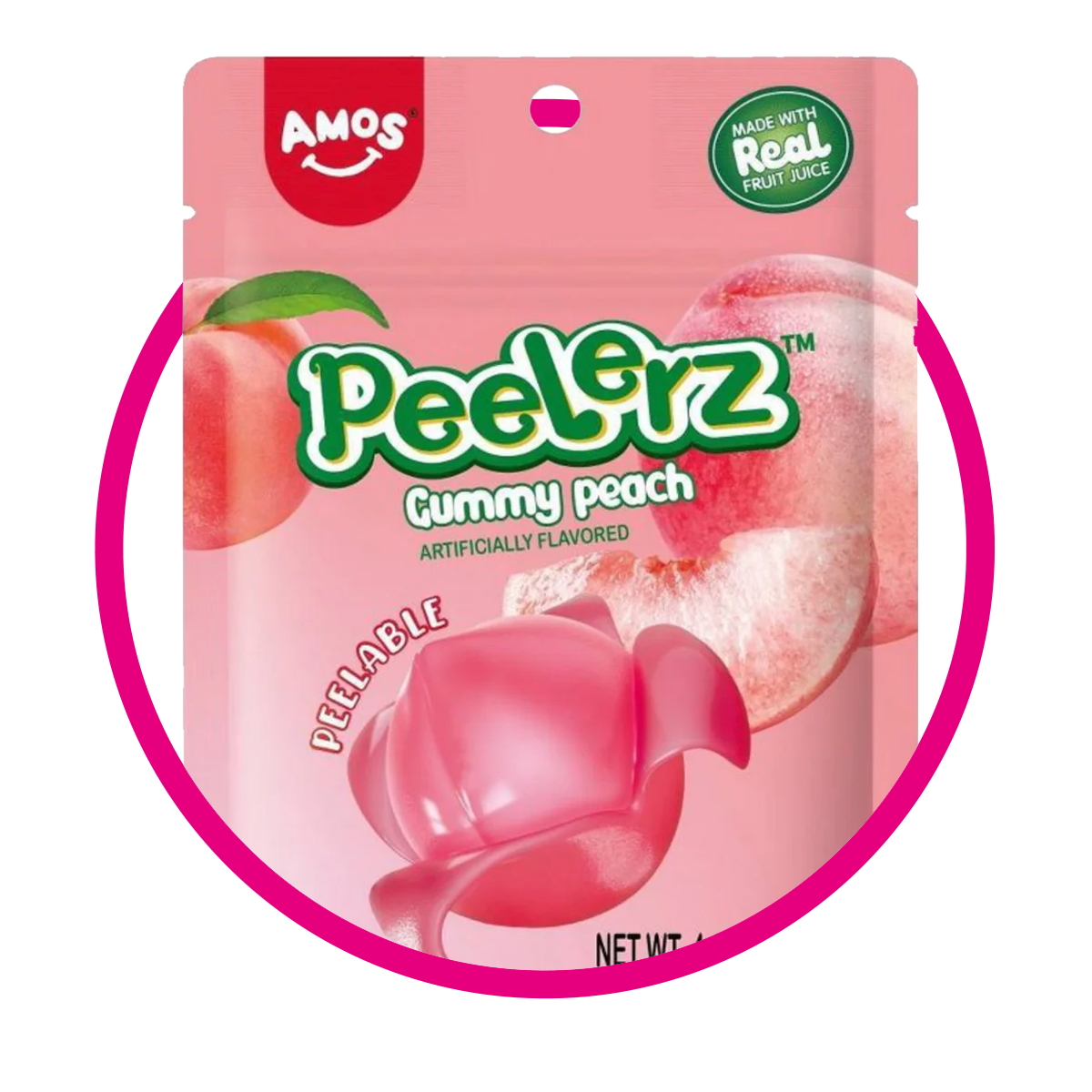 AMOS PEELEREZ PEACH GUMMY BOLSA 65GR