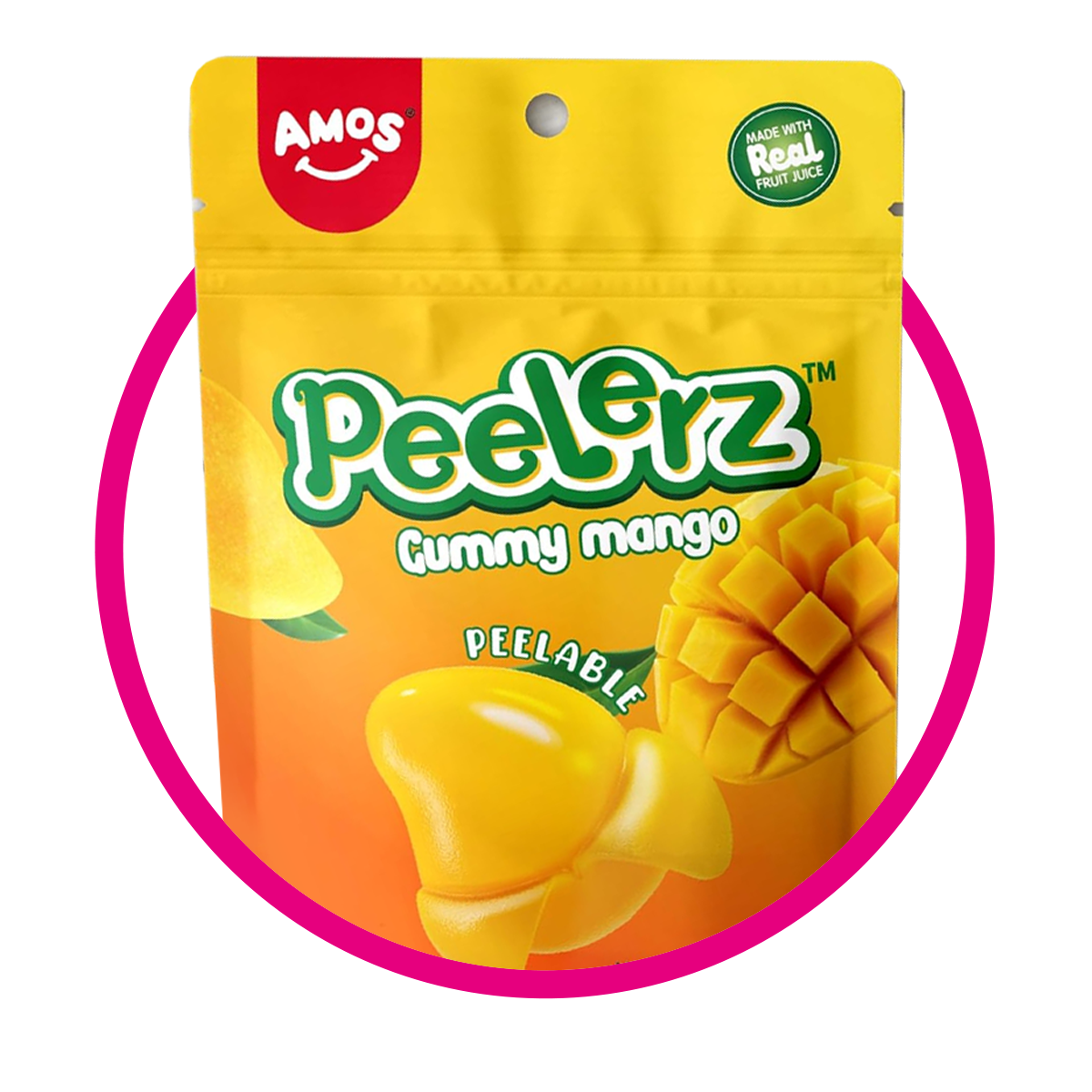 AMOS PEELERZ MANGO GUMMY BOLSA 170GR $%M