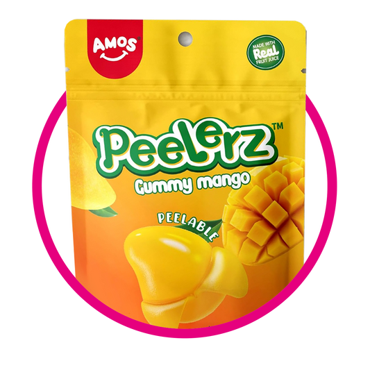 AMOS PEELERZ MANGO GUMMY BOLSA 170GR $%M