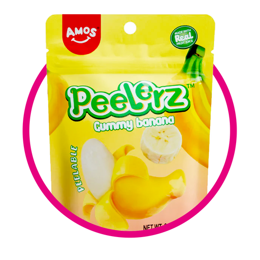 AMOS PEELERZ BANANA GUMMY BOLSA 170GR $%M