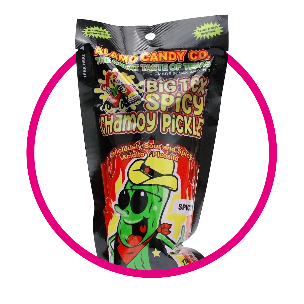ALAMO CANDY BIG TEX CHAMOY SPICY PRESERVES BOLSA 140G