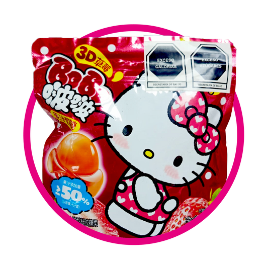 BOBO HELLO KITTY STRAWBERRY GUMMY BOLSA 40GR&