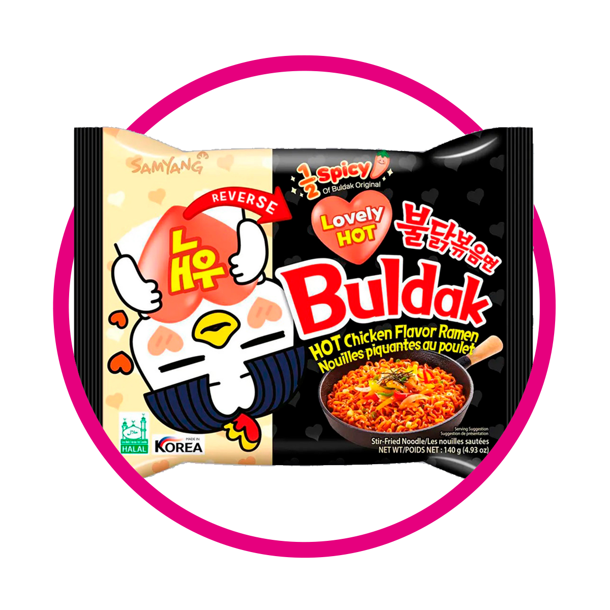 BULDAK 1/2 PICANTE BOLSA 140G