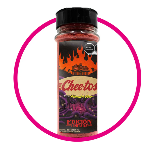 CHEETOS XXTRA FLAMIN HOT STRANGER THINGS POWDER BOTE 100GR