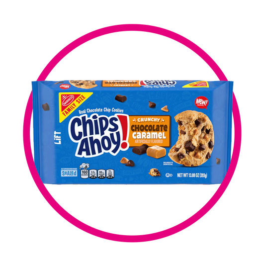 CHIPS AHOY CRUNCHY CHOCOLATE CARAMEL COOKIE CAJA 393GR