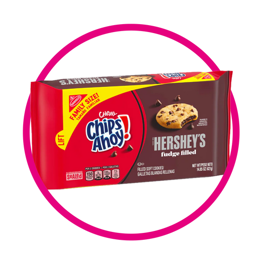 CHIPS AHOY HERSHEYS FUDGE FILLED COOKIE CAJA 421GR