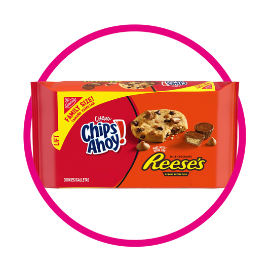 CHIPS AHOY CHEWY REESES COOKIES CAJA 403GR