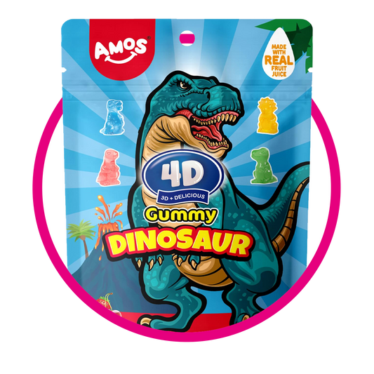 GUMMY DINNOSAUR 4D 100G