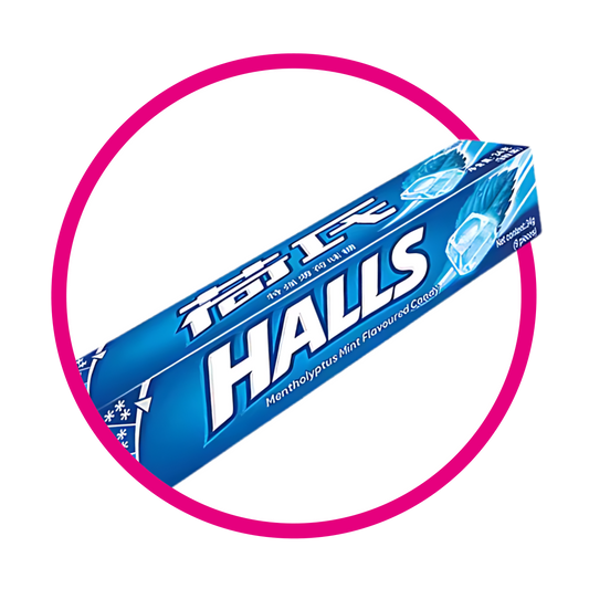 HALLS BLUE MENTA PAQUETE 34GR