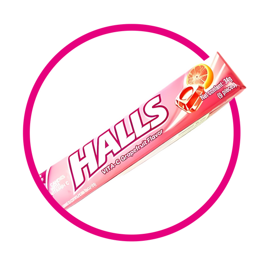 HALLS PINK TORONJA PAQUETE 34GR